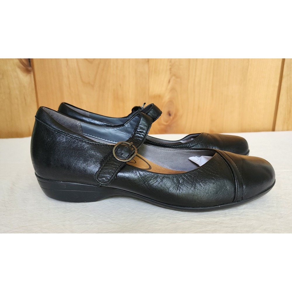 Dansko Fawna EU 40 US 9 Black Leather Mary Jane Shoes Comfort Minimalist Classic